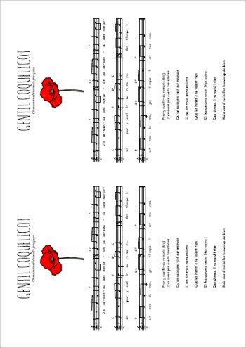 Gentil coquelicot Partition gratuite